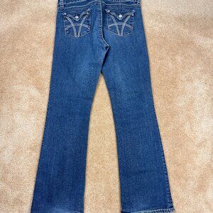 Y2K Kut from the Kloth Embroidered Flap Pocket Stretch Jeans Size 10 W 31 L 31.5